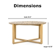 Adore Decor Dahlia Coffee Table Natural