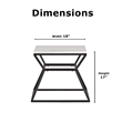 Adore Decor Audrey Marble Accent Table in Black