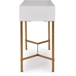 Adore Decor Jupiter Modern 2-Drawer Wood Desk Console Table in White