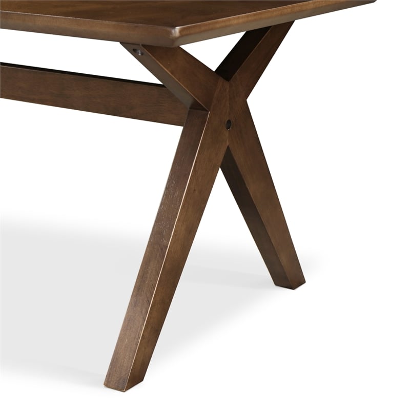 Adore Decor Lukas Farmhouse Wood Coffee Table in Brown