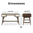 Adore Decor Sutton Wood Writing Desk Brown