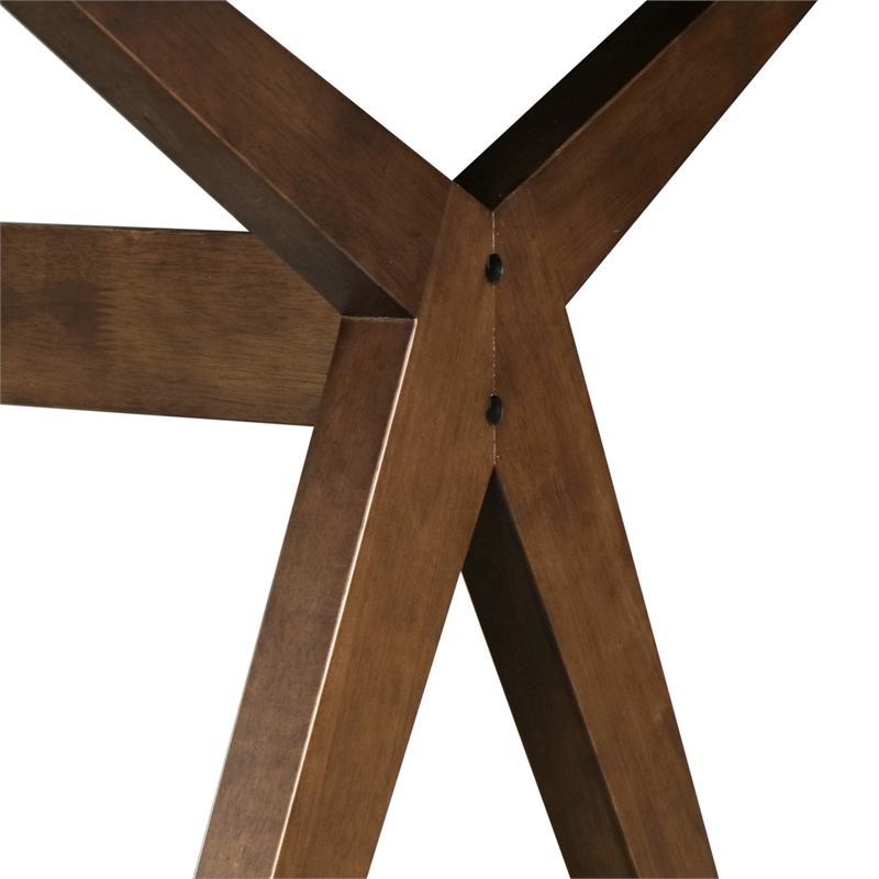 Adore Decor Lukas Farmhouse Wood Dining Table Brown
