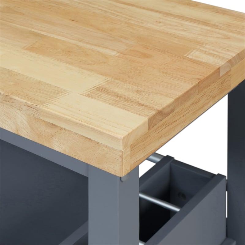 ClickDecor Anson Kitchen Cart Gray