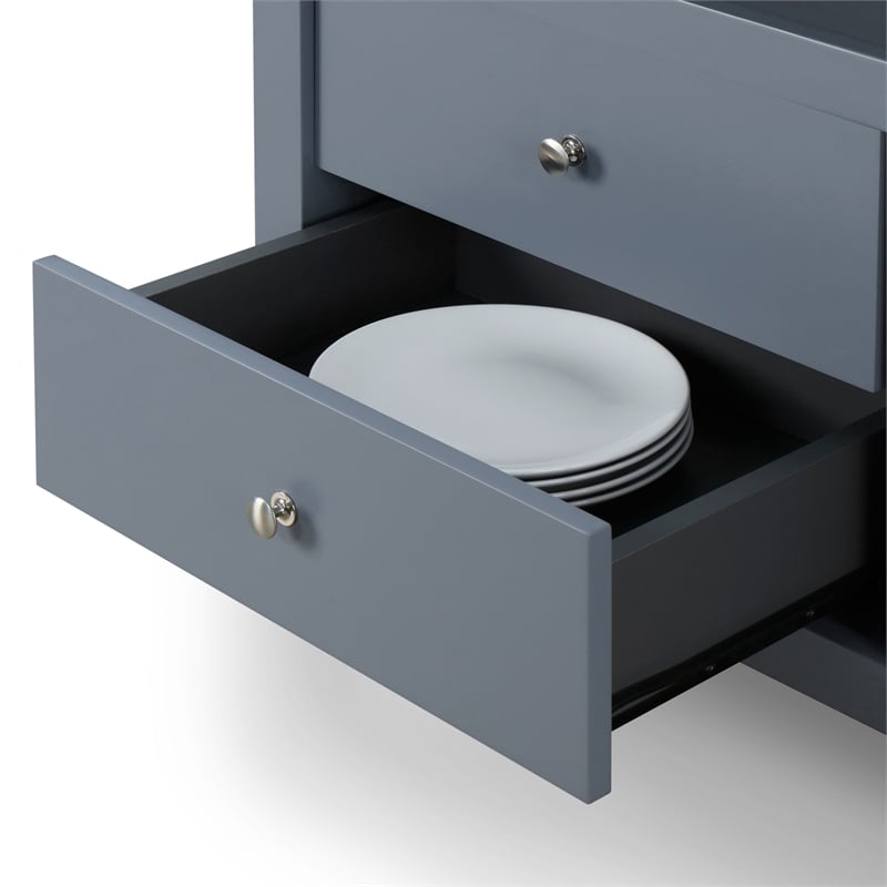 ClickDecor Anson Kitchen Cart Gray