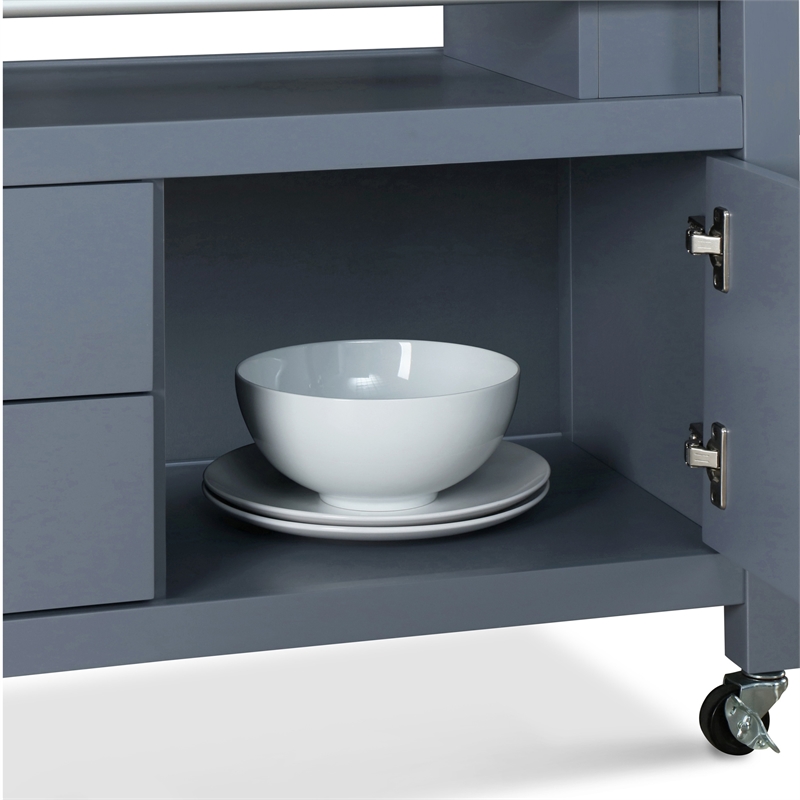 ClickDecor Anson Kitchen Cart Gray