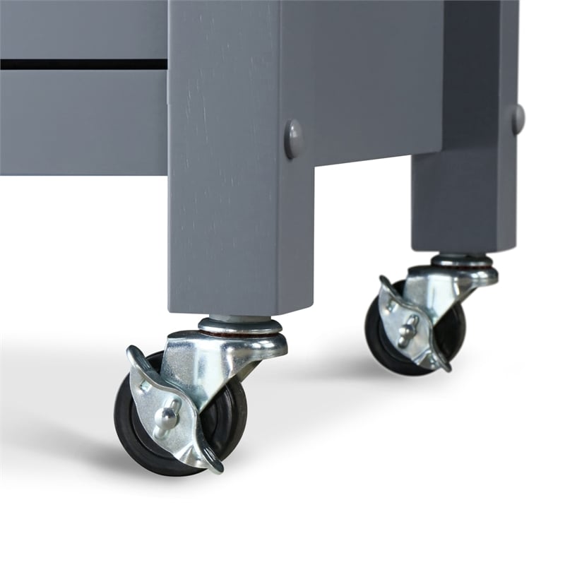 ClickDecor Anson Kitchen Cart Gray