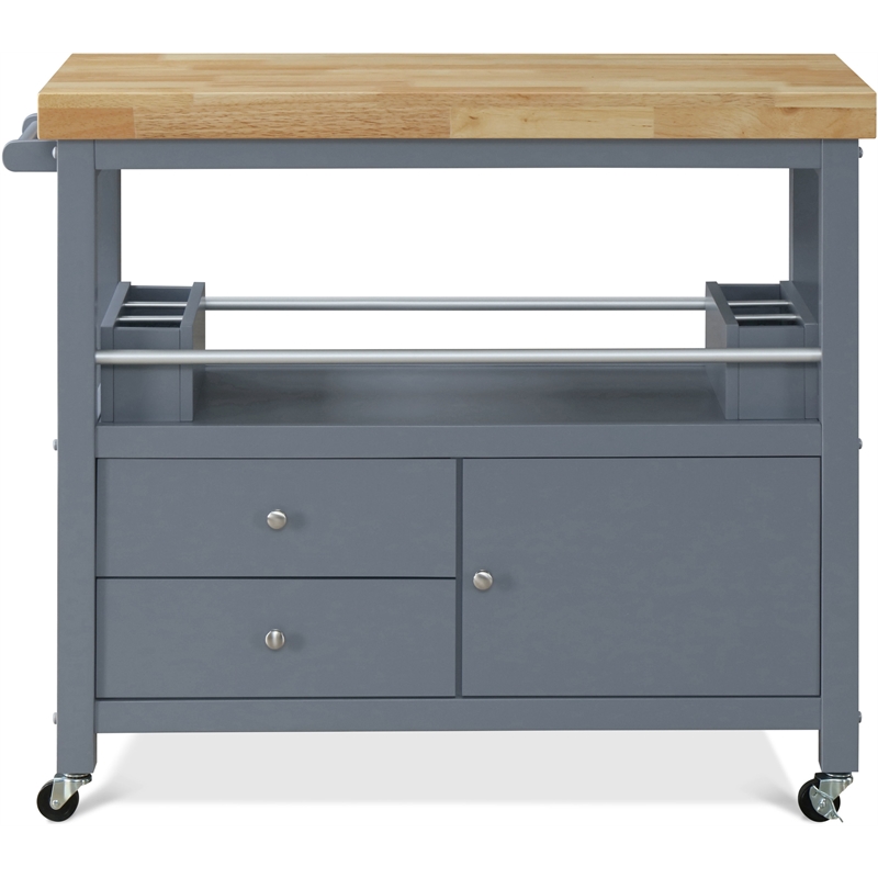 ClickDecor Anson Kitchen Cart Gray