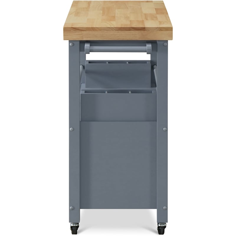 ClickDecor Anson Kitchen Cart Gray