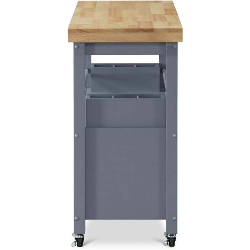 ClickDecor Anson Kitchen Cart Gray