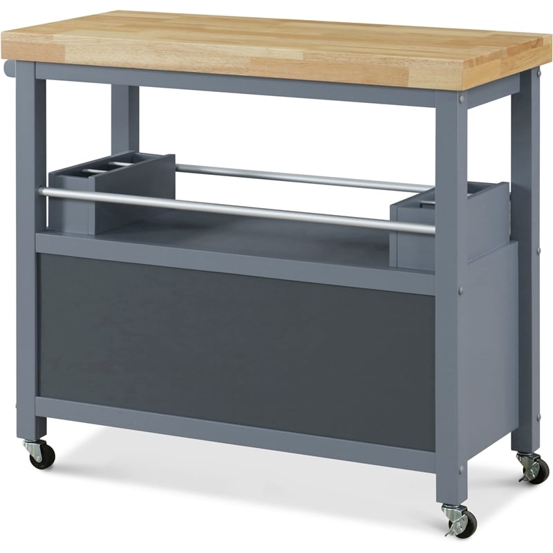 ClickDecor Anson Kitchen Cart Gray