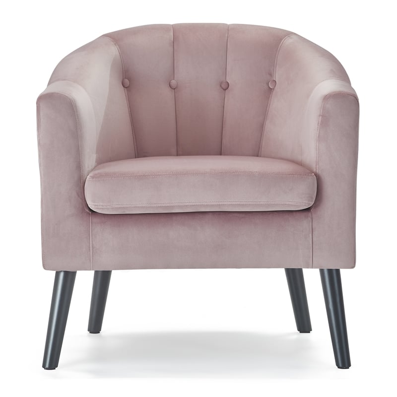 Adore Decor Ivey Tufted Velvet Accent Chair in Pink