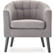 Adore Decor Ivey Modern Tufted Fabric Accent Chair in Gray