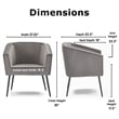 Adore Decor Rani Modern Velvet Accent Chair in Gray