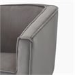 Adore Decor Rani Modern Velvet Accent Chair in Gray