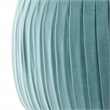Adore Decor Jolie Modern Pleated Velvet Ottoman in Teal Blue