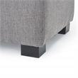 Adore Decor Arlo Wood and Tufted Linen Storage Bench in Gray