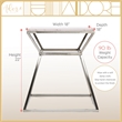 Adore Decor Audrey Tall Silver Marble Side Table