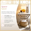 Adore Decor Audrey Tall Silver Marble Side Table