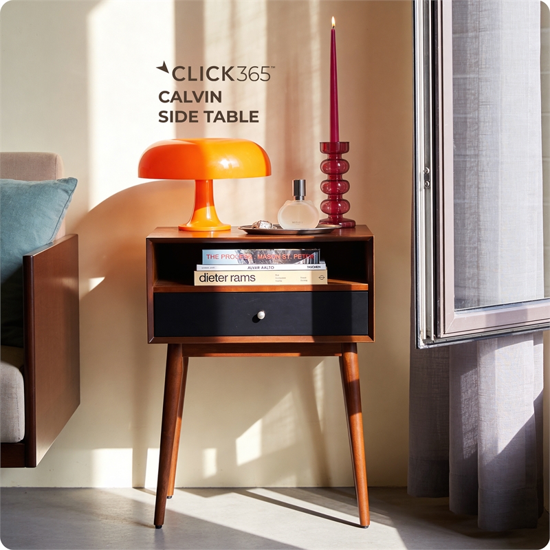 Adore Decor Brookline Side Table Walnut Brown