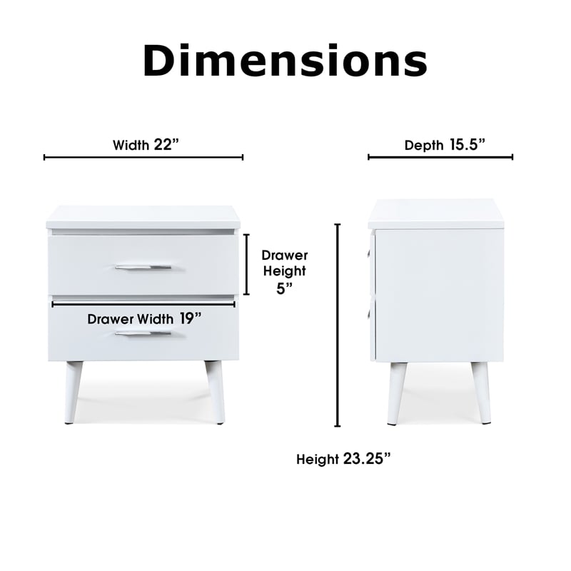 Adore Decor Lennox Side Table White