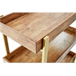 Adore Decor Riley Wooden Kitchen Bar Cart Gold