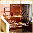 Adore Decor Hudson Wooden Kitchen Bar Cart Gold