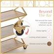 Adore Decor Hudson Wooden Kitchen Bar Cart Gold