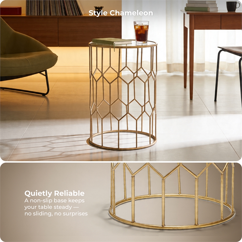 Adore Decor Harper Side Table Gold