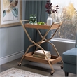 Adore Decor Jolie Kitchen Bar Cart Gold/Brown