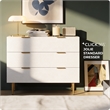 Adore Decor Jolie 3 Drawer Standard Dresser White
