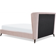Adore Decor Adele Wingback Upholstered Platform Bed Queen Size Blush Pink