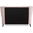 Adore Decor Adele Wingback Upholstered Platform Bed Queen Size Blush Pink