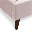 Adore Decor Adele Wingback Upholstered Platform Bed Queen Size Blush Pink