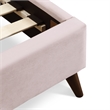 Adore Decor Adele Wingback Upholstered Platform Bed Queen Size Blush Pink