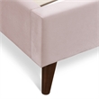 Adore Decor Adele Wingback Upholstered Platform Bed King Size Blush Pink