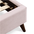 Adore Decor Adele Wingback Upholstered Platform Bed King Size Blush Pink