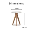 Adore Decor Amari Round Side Table with Brass Inlay Top White