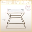 Adore Decor Audrey Marble Side Table Silver