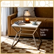 Adore Decor Audrey Marble Side Table Silver