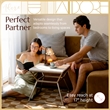 Adore Decor Audrey Marble Side Table Silver
