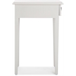 Adore Decor Jules End Table Nightstand with Drawer Light Gray