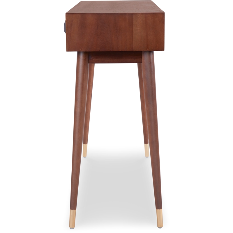 Adore Decor Sutton Mid-Century Modern Console Table Walnut Brown