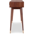 Adore Decor Sutton Mid-Century Modern Console Table Walnut Brown