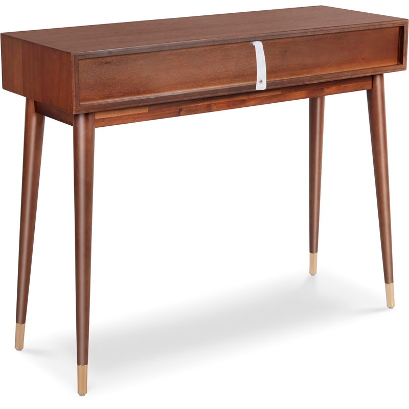 Adore Decor Sutton Mid-Century Modern Console Table Walnut Brown