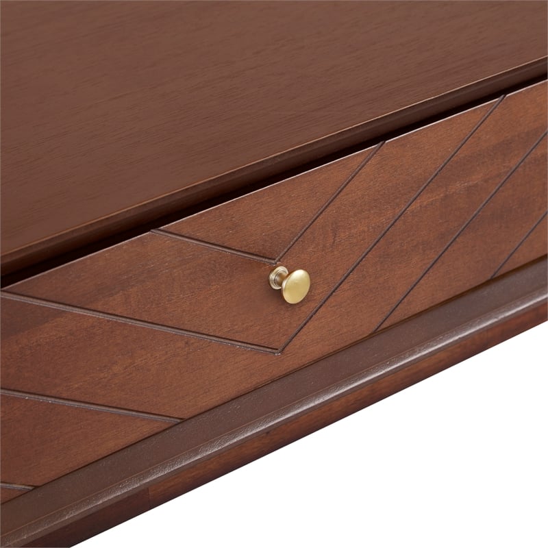 Adore Decor Sutton Mid-Century Modern Console Table Walnut Brown