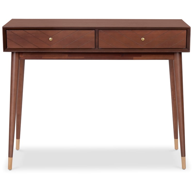 Adore Decor Sutton Mid-Century Modern Console Table Walnut Brown
