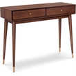 Adore Decor Sutton Mid-Century Modern Console Table Walnut Brown