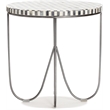 Adore Decor Zahra Round Side Table Black and White