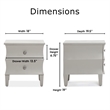 Adore Decor Arlan Side Table with Two Drawers Gray