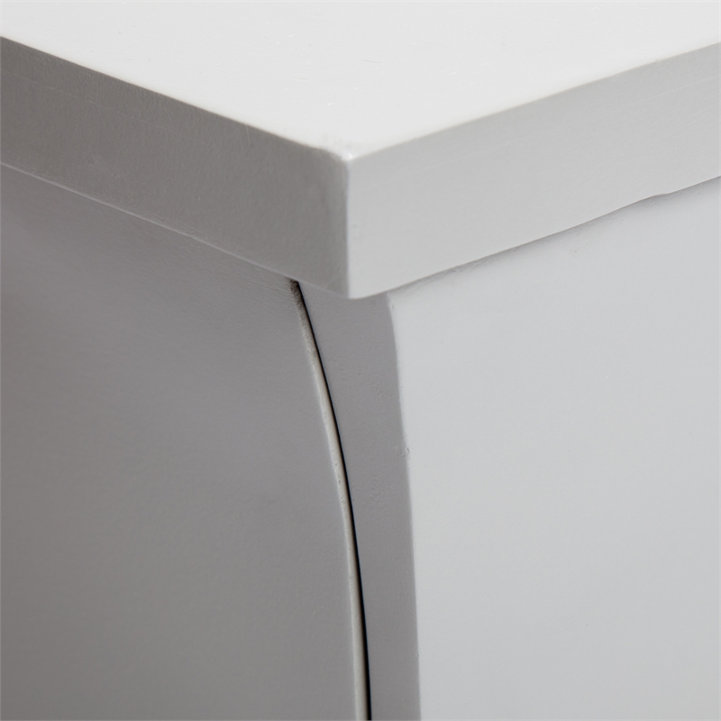 Adore Decor Arlan Side Table with Two Drawers Gray